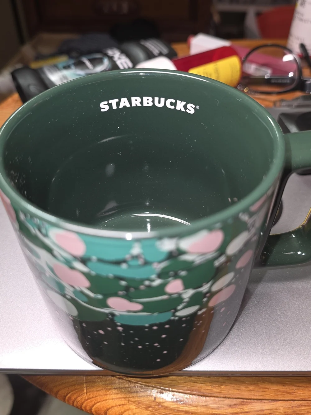 Starbucks 2022 Holiday Venetian Marble Forest Ceramic Coffee Mug 12oz
